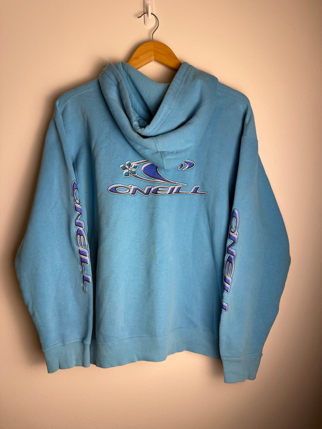 Vintage Oniell Light Blue Quad Hit Hoodie - M