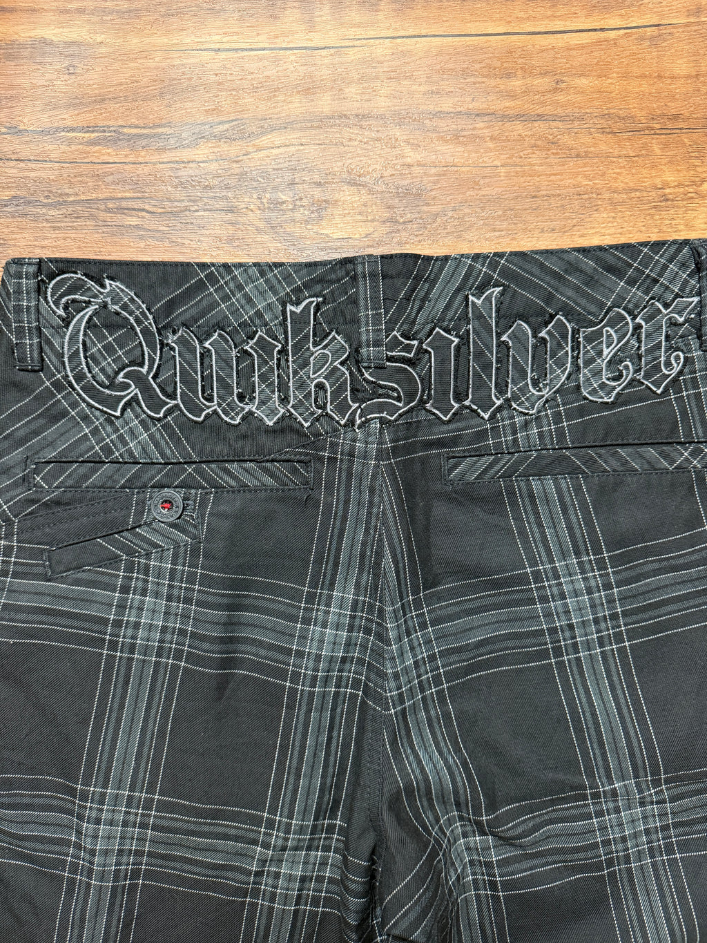 Vintage Quicksilver SpellOut Plaid Shorts - 30