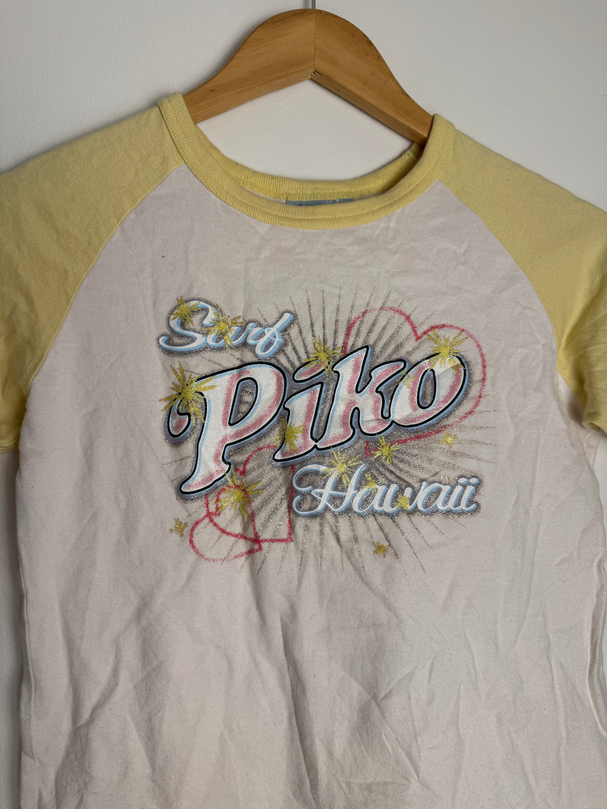 Women's Two Tone Piko Baby Tee - L