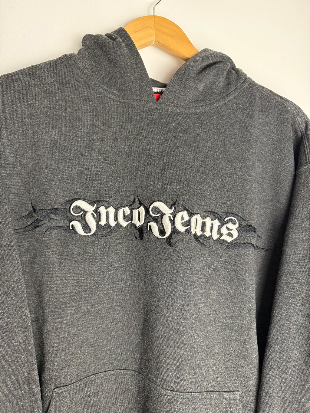 Vintage Dark Grey JNCO Tribal Hoodie - XL