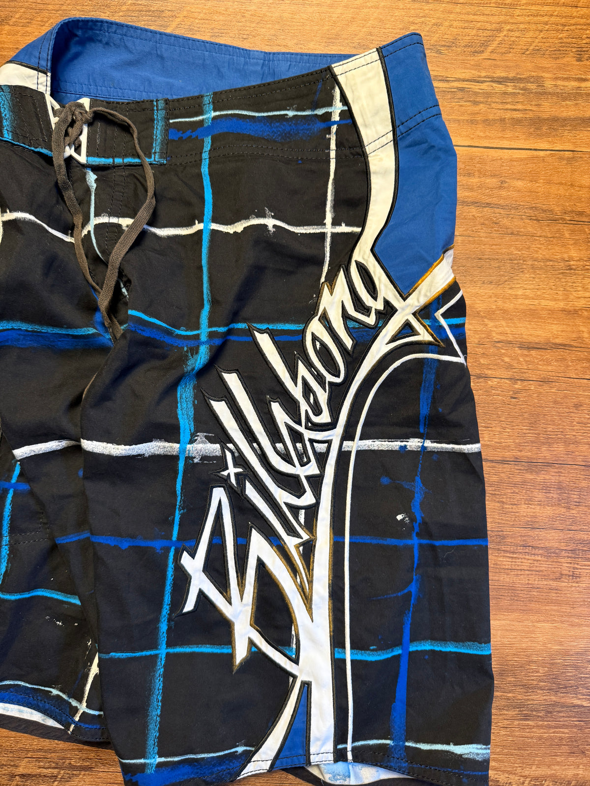 Vintage Billabong Plaid SpellOut Boardshorts - 34