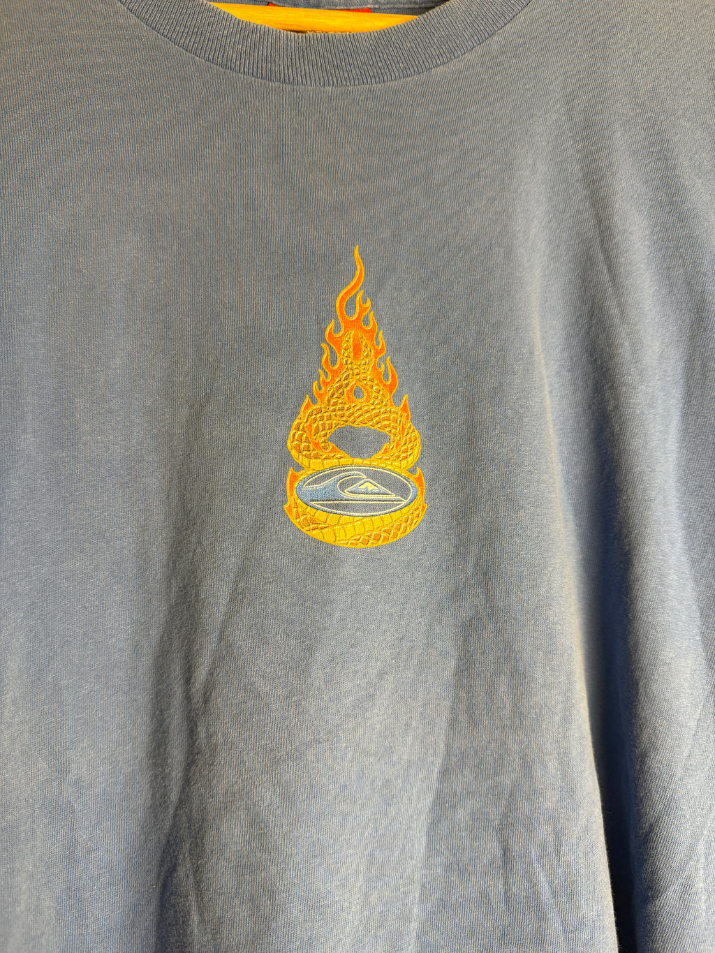 Vintage Quicksilver Flaming Dragon T-Shirt - L
