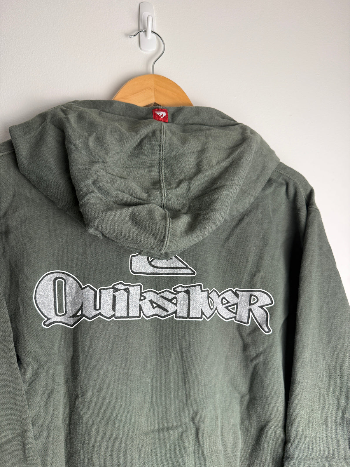 Vintage Quicksilver SpellOut Hoodie - M