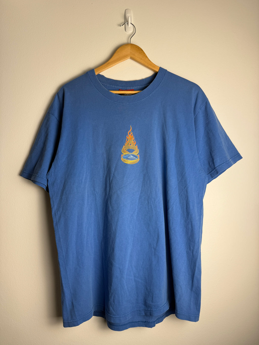 Vintage Quicksilver Flaming Dragon T-Shirt - L