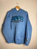 Vintage Baby Blue JNCO Spellout Hoodie - L