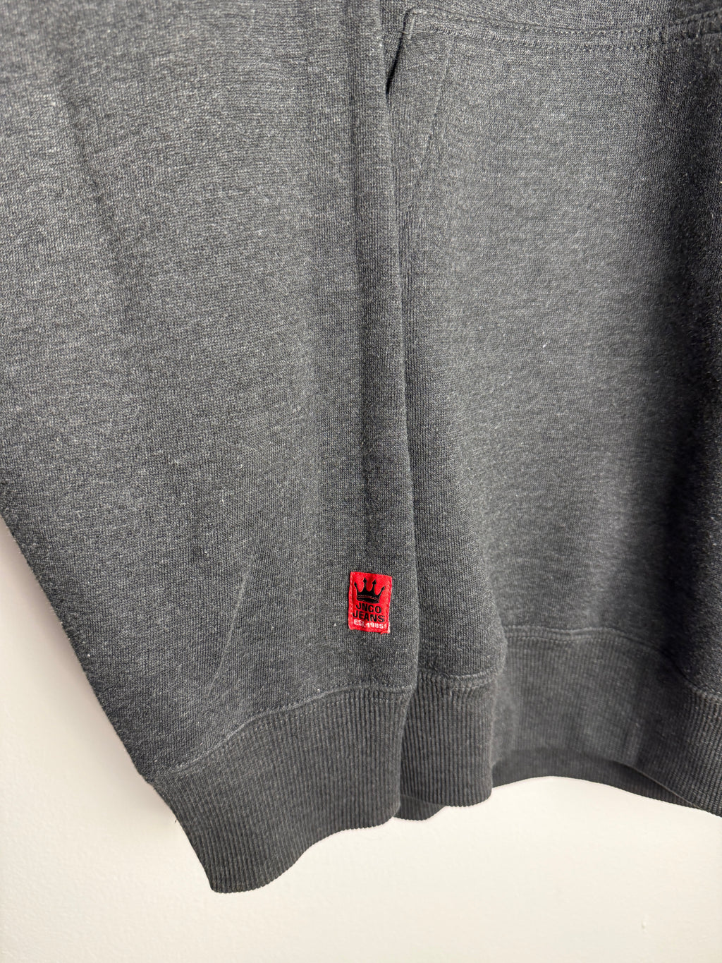 Vintage Dark Grey JNCO Tribal Hoodie - XL