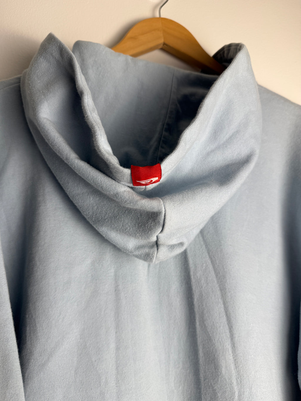 Vintage Baby Blue Quicksilver SpellOut Hoodie - L