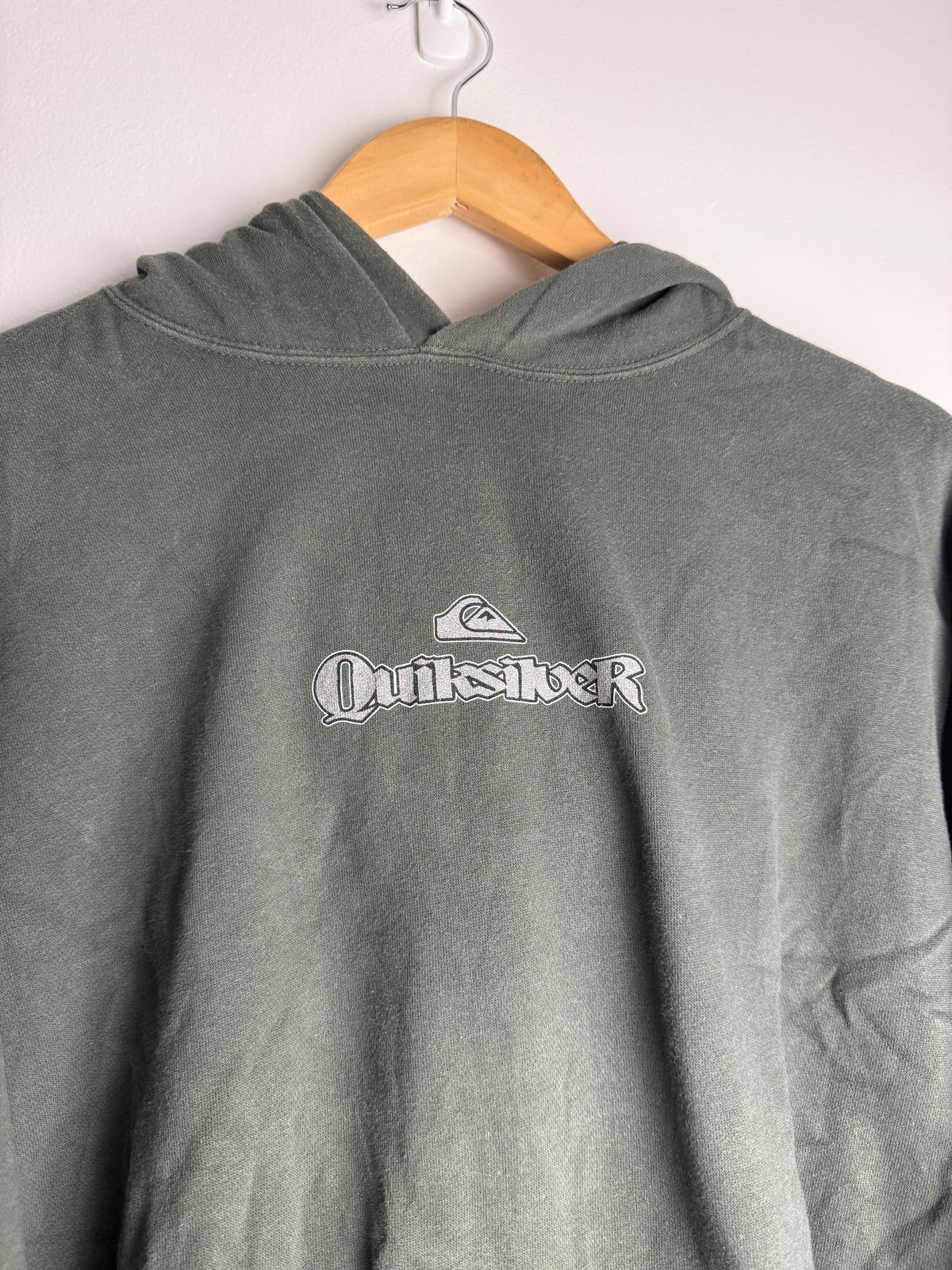 Vintage Quicksilver SpellOut Hoodie - M