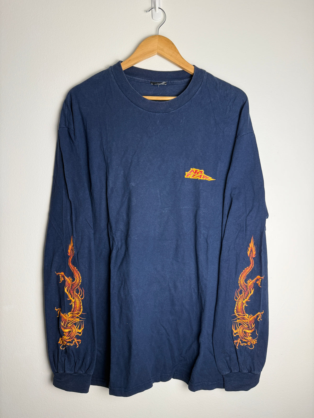RARE Vintage Double SleeveHit No Fear Longsleeve - L/XL