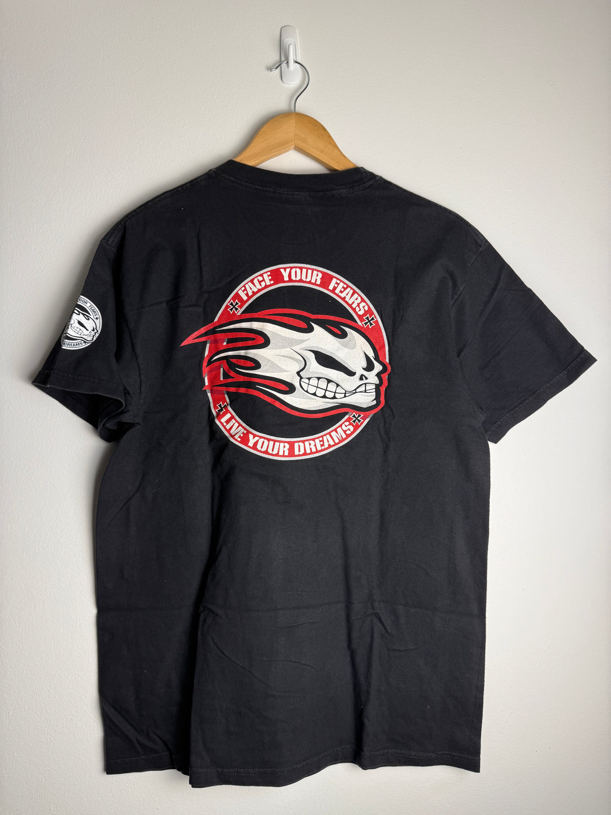 Vintage No Fear Centre SpellOut T-shirt - L