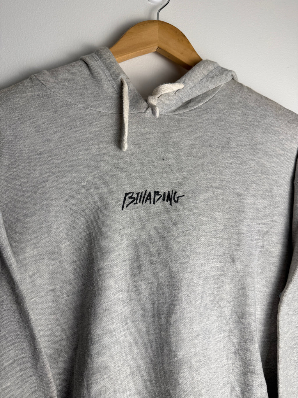 Vintage Billabong Grey Spellout Hoodie - L