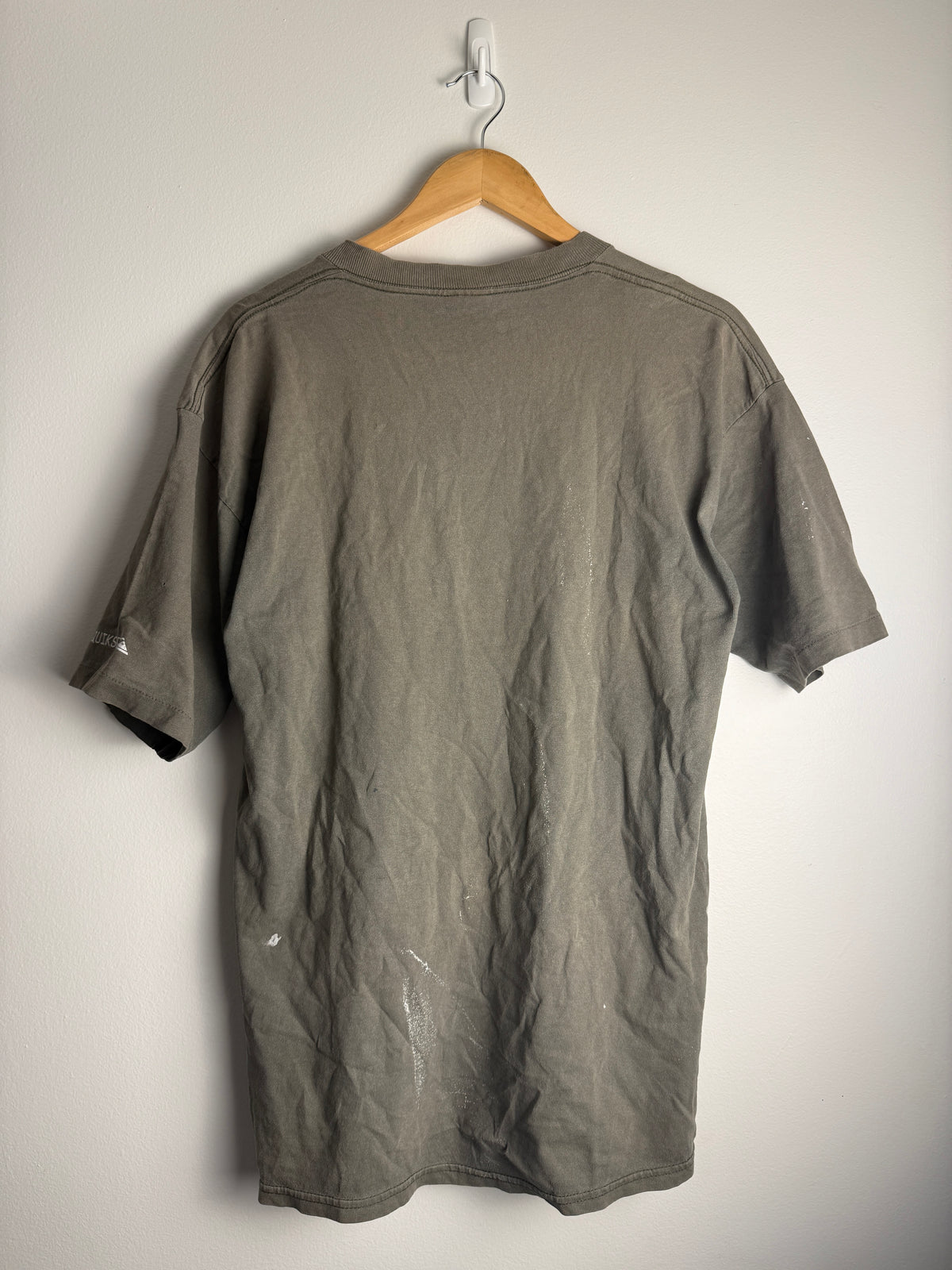 Vintage Paint Splatter Quicksilver Spellout T-Shirt - L