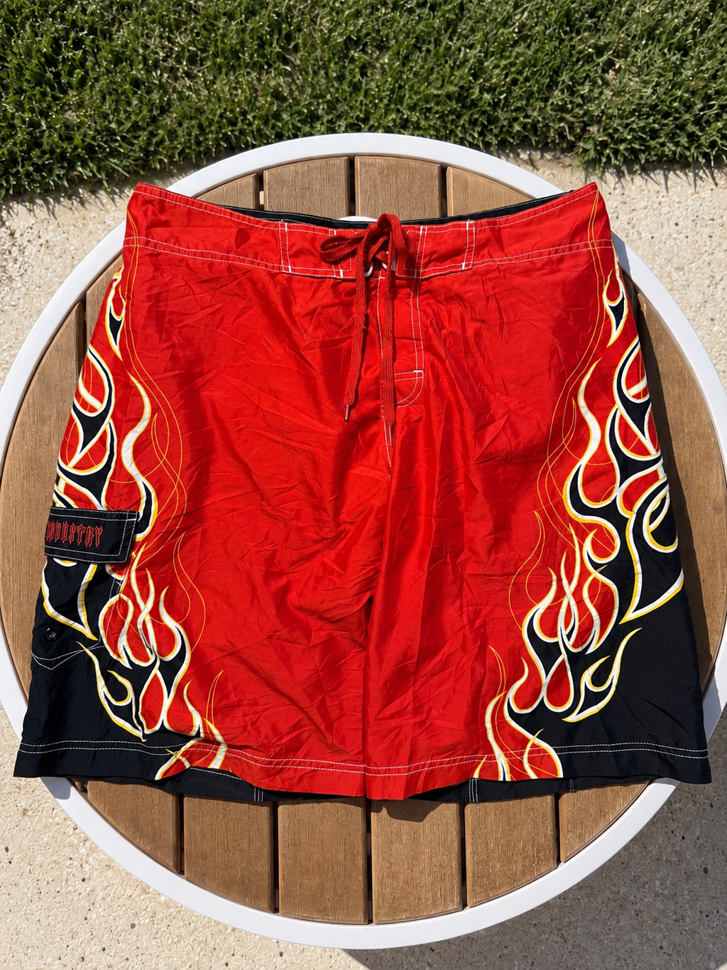 Vintage Y2K Flame Boardshorts - 34