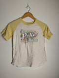 Women's Two Tone Piko Baby Tee - L