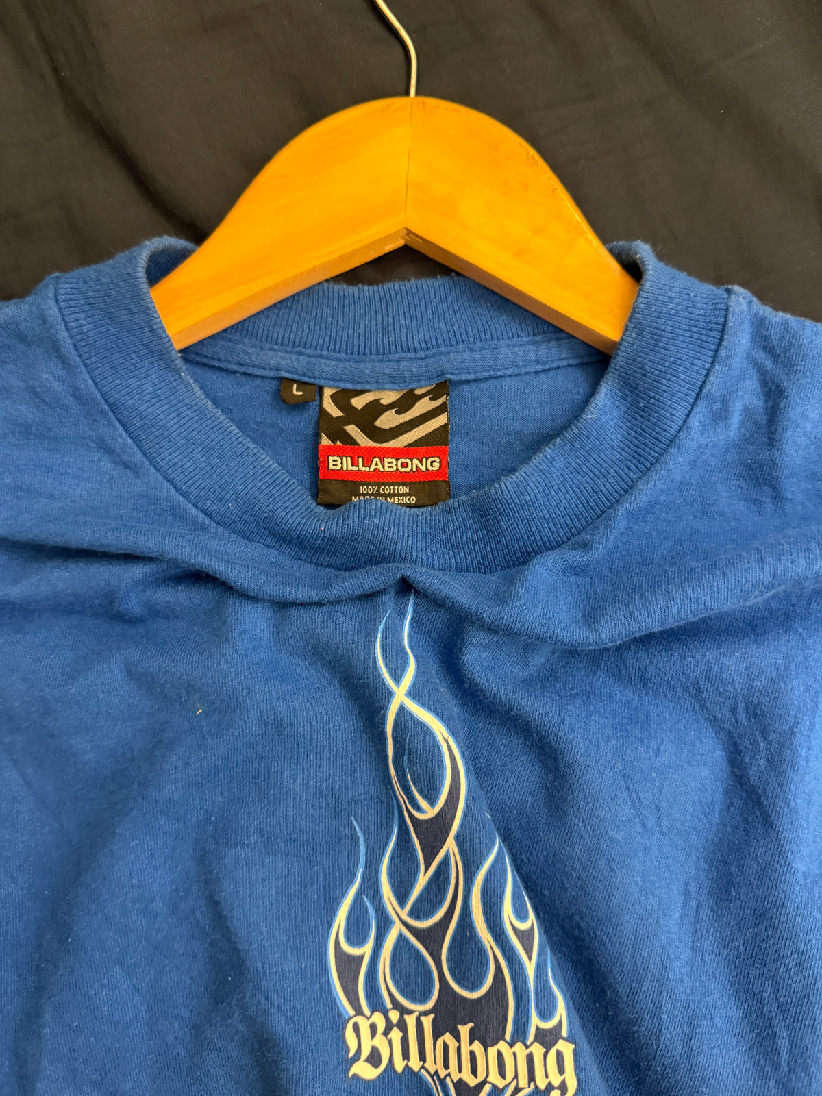RARE Billabong Flaming Spellout - L