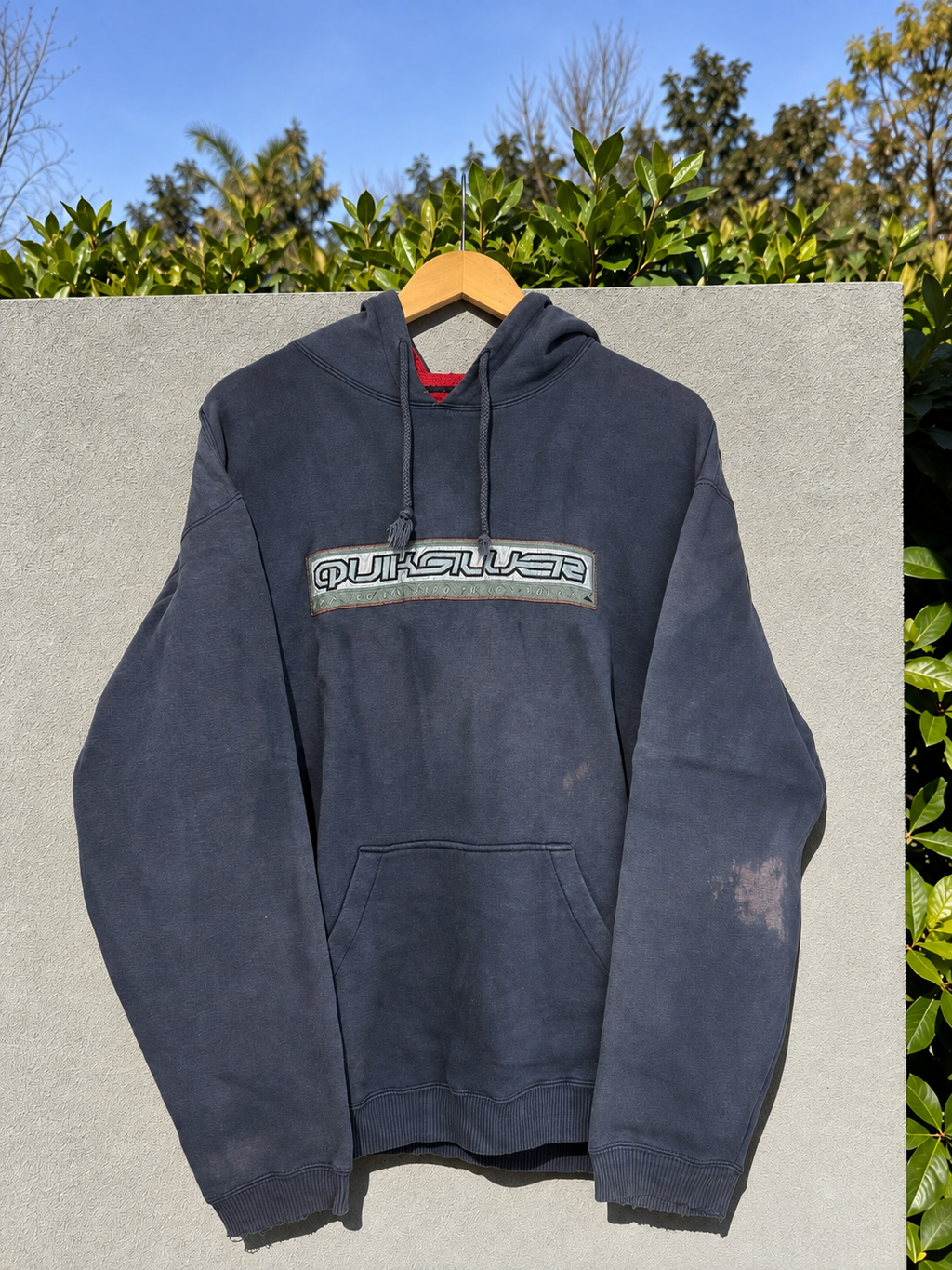 Vintage Quicksilver SpellOut Hoodie - L
