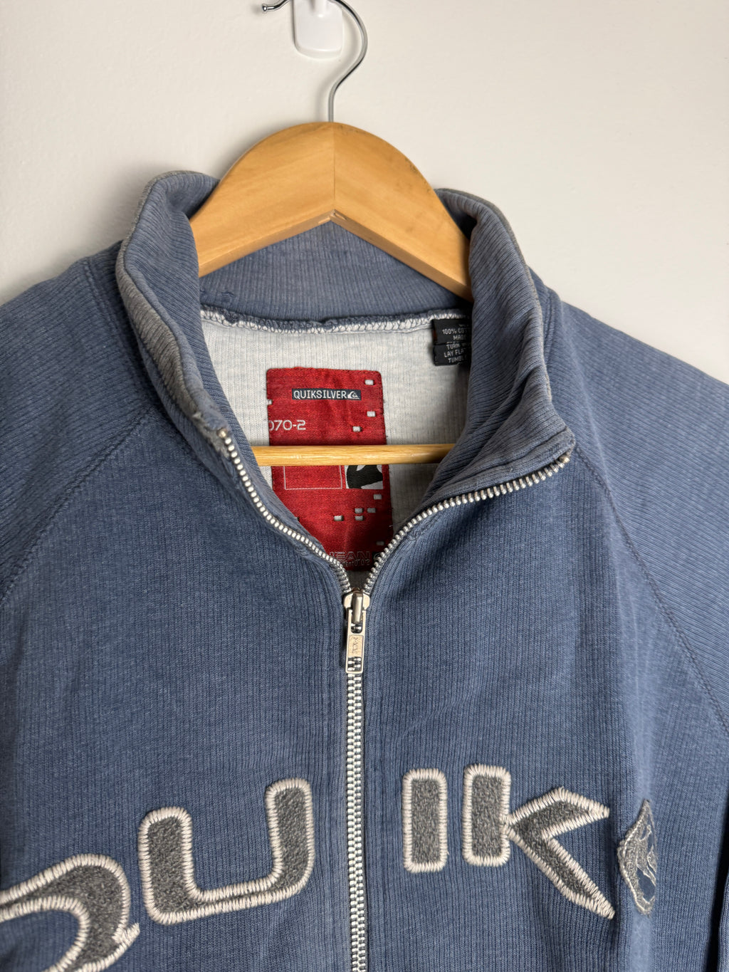 Vintage Quicksilver Zip-Up Hoodie - L