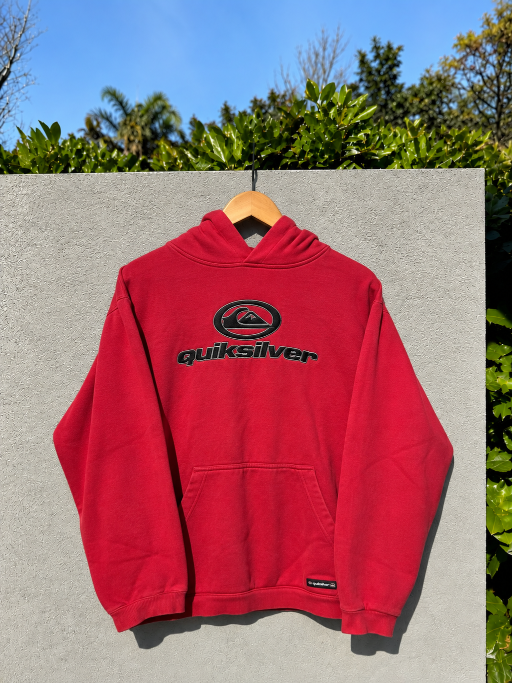 Vintage Quicksilver Spellout Hoodie - M