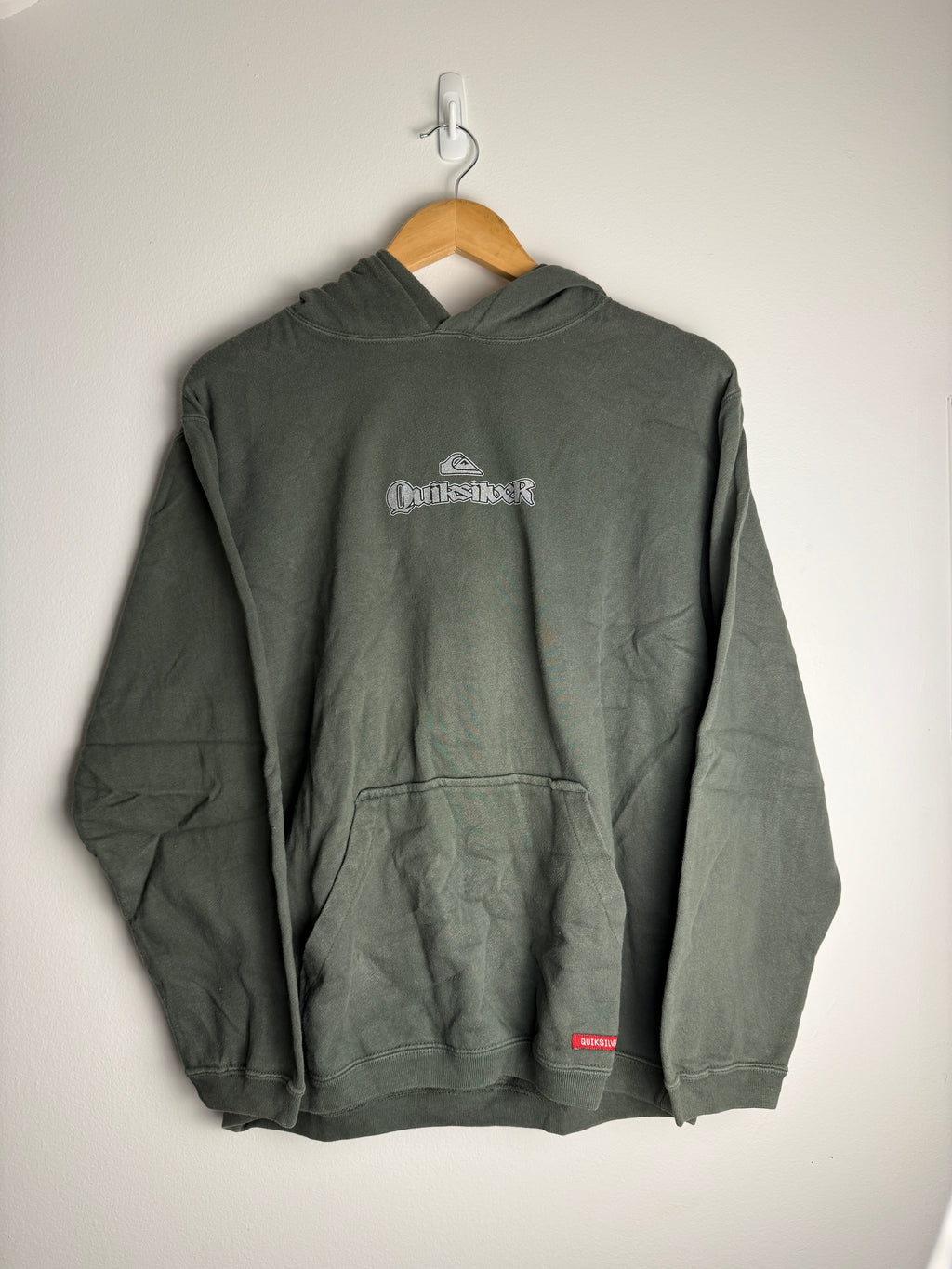 Vintage Quicksilver SpellOut Hoodie - M
