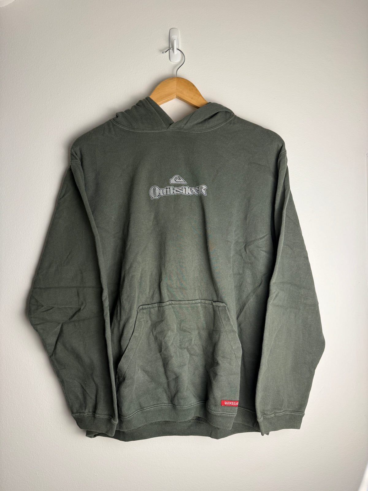 Vintage Quicksilver SpellOut Hoodie - M