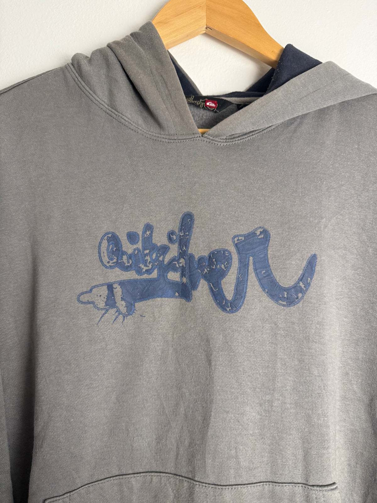 Vintage Quicksilver SpellOut Hoodie - L