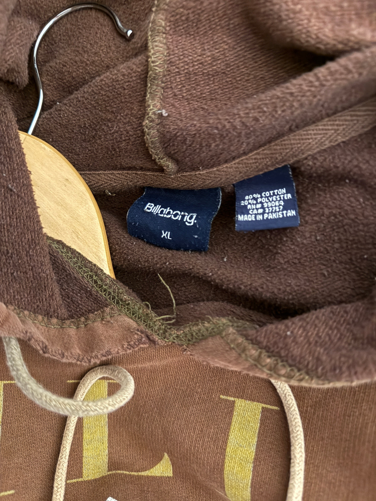 Vintage Billabong SpellOut Hoodie - XL