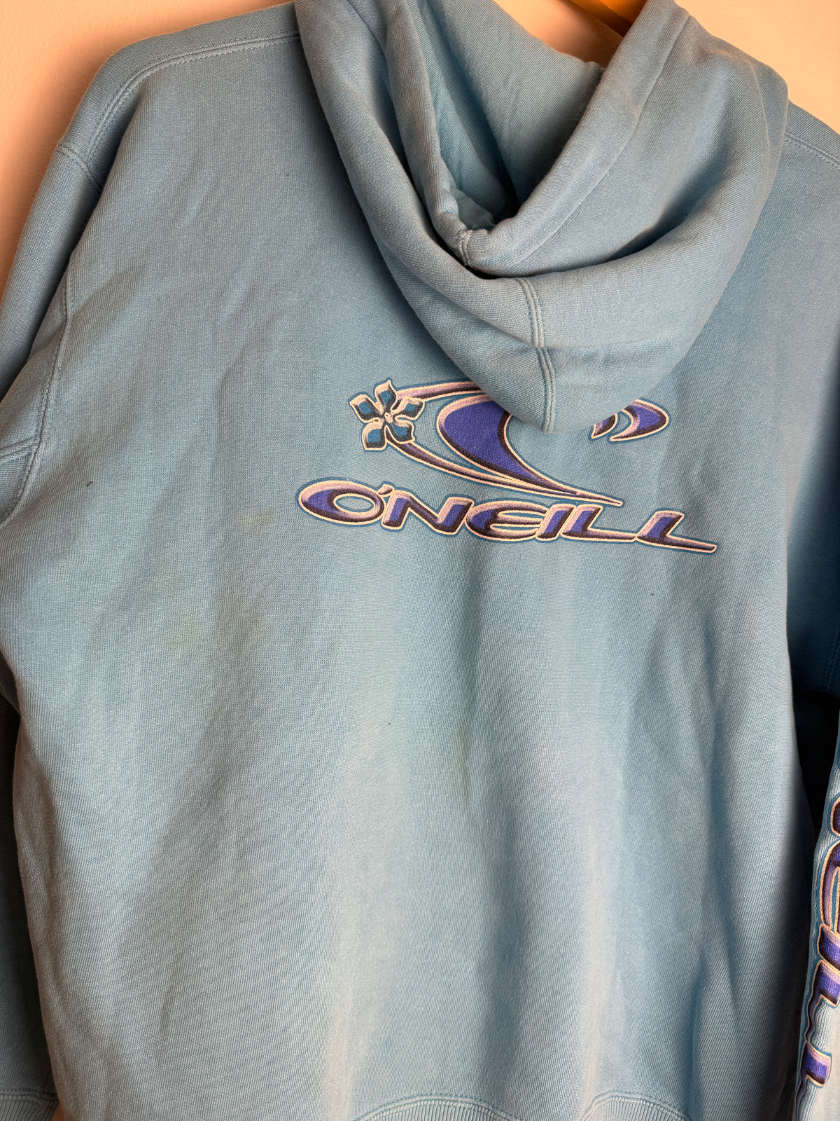 Vintage Oniell Light Blue Quad Hit Hoodie - M