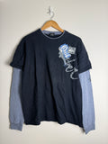 Vintage Y2K Layered Quicksilver T-Shirt - M