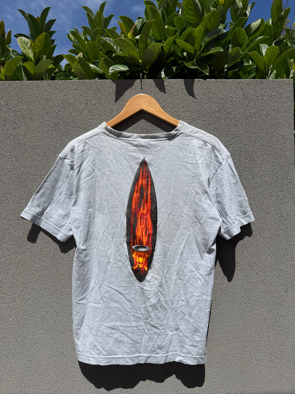 Vintage Oakley Flaming Surfboard T-Shirt