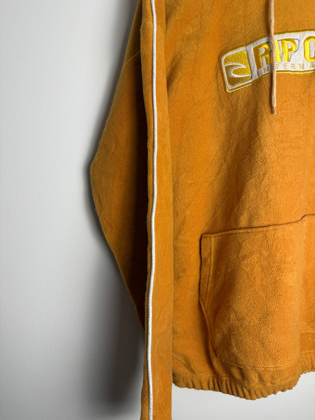 Vintage Ripcurl Yellow Fleece Hoodie - L