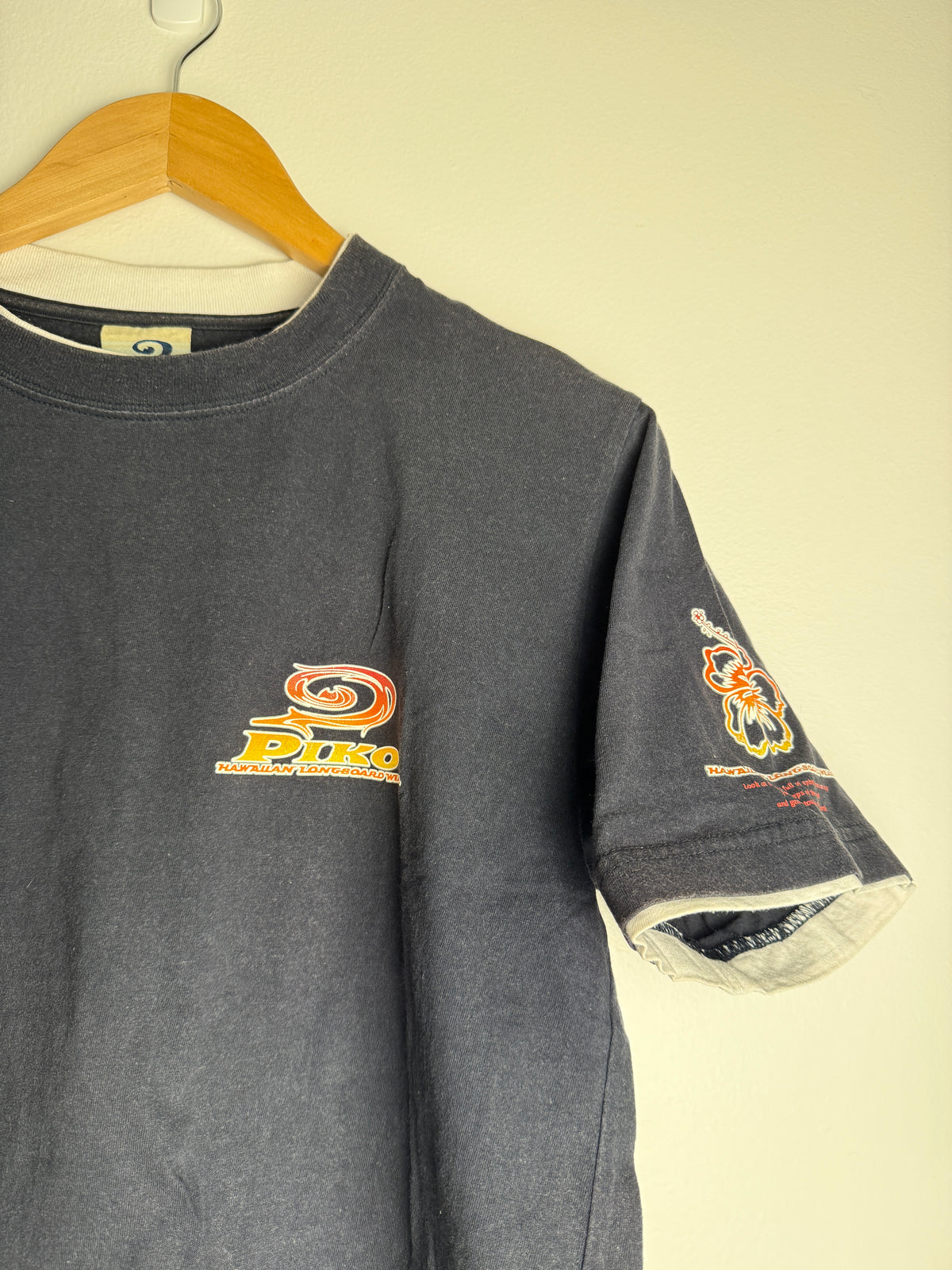 Vintage Piko Ringer Surfboard T-Shirt - M