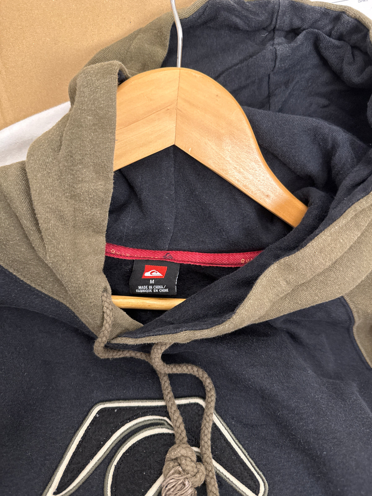 RARE Vintage Quicksilver Two Tone Spellout Hoodie - L
