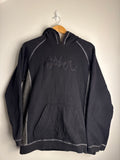Vintage Two Tone Reverse Stitch Quicksilver Spellout Hoodie - M