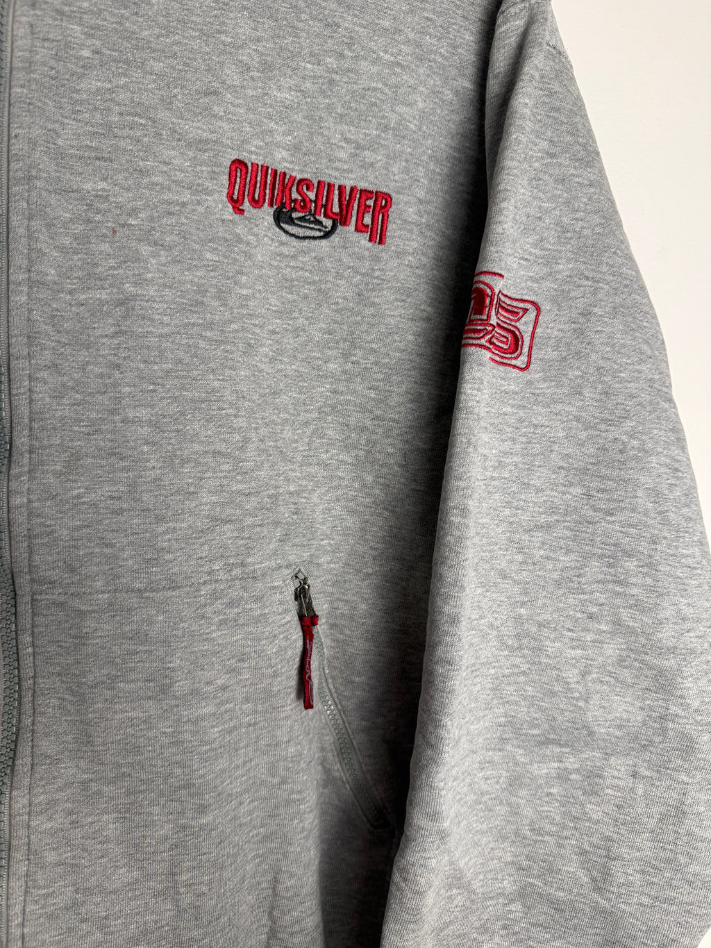 Vintage Quicksilver 70th Anniversary Zip-Up Hoodie - L