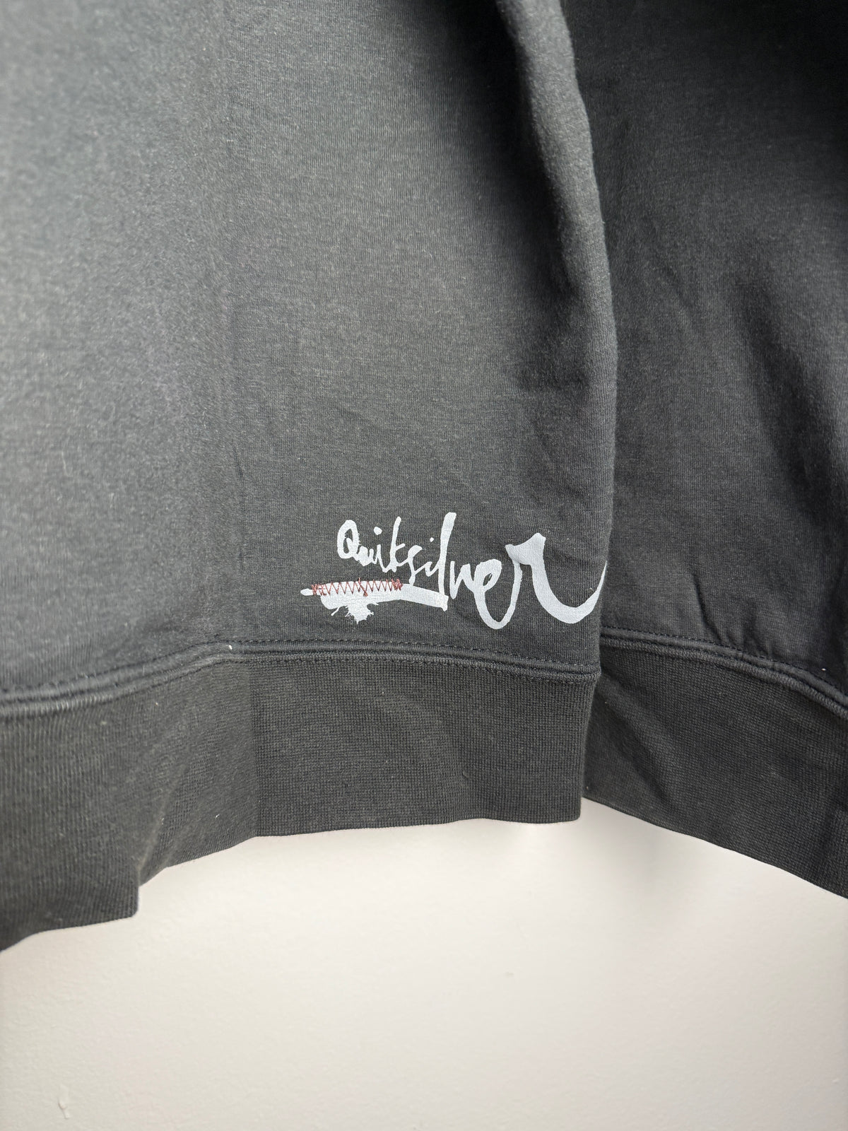 Vintage Quicksilver Spellout Zip-Up Hoodie - L/XL