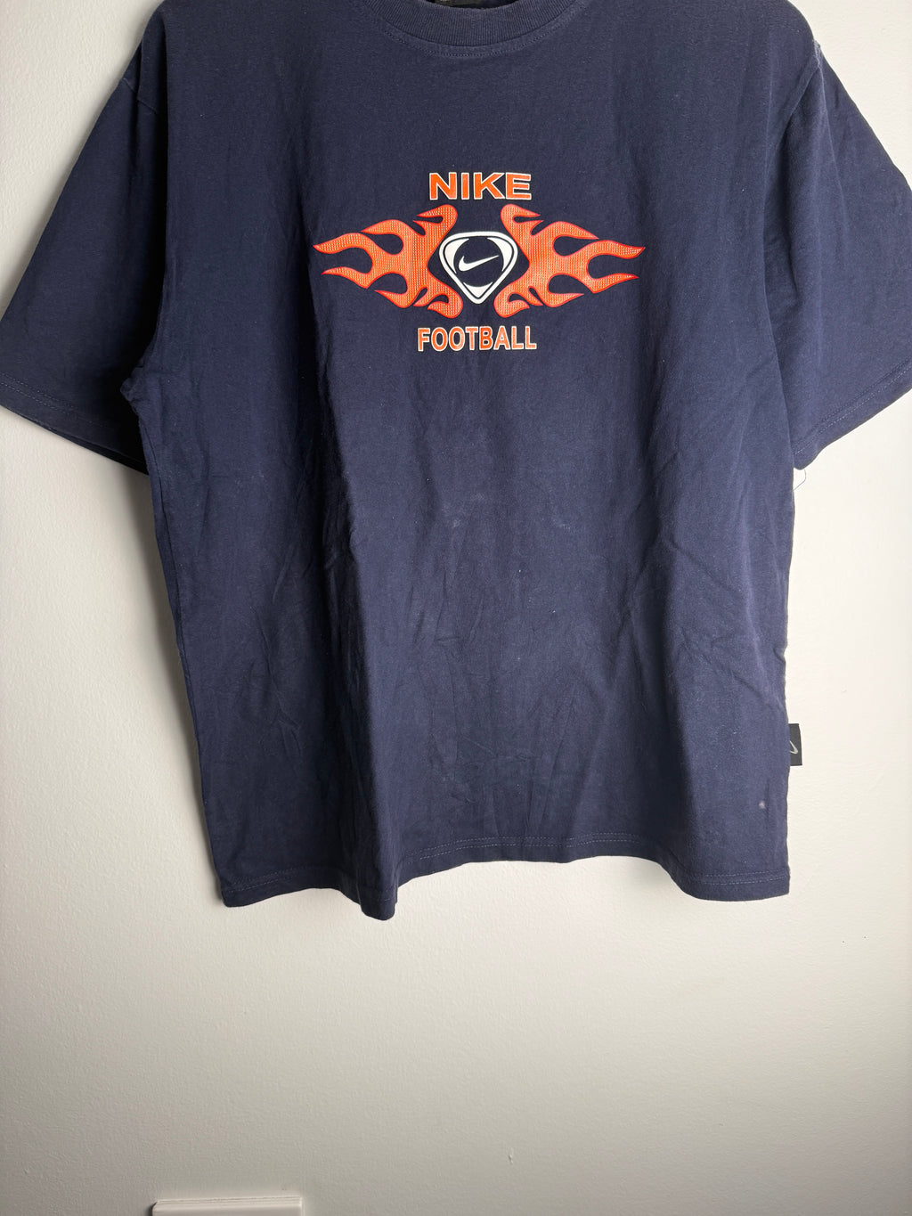 Vintage Flame Nike Football T-Shirt - L