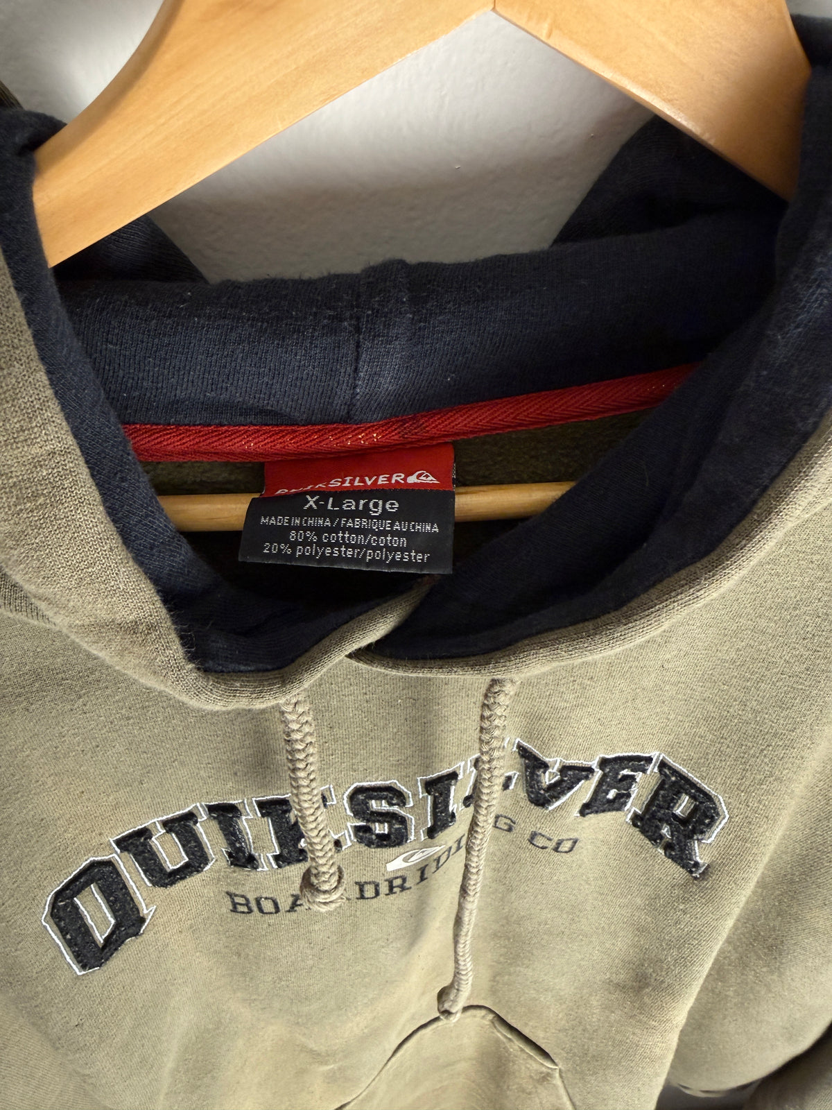 Vintage Quicksilver Spellout Hoodie - XL