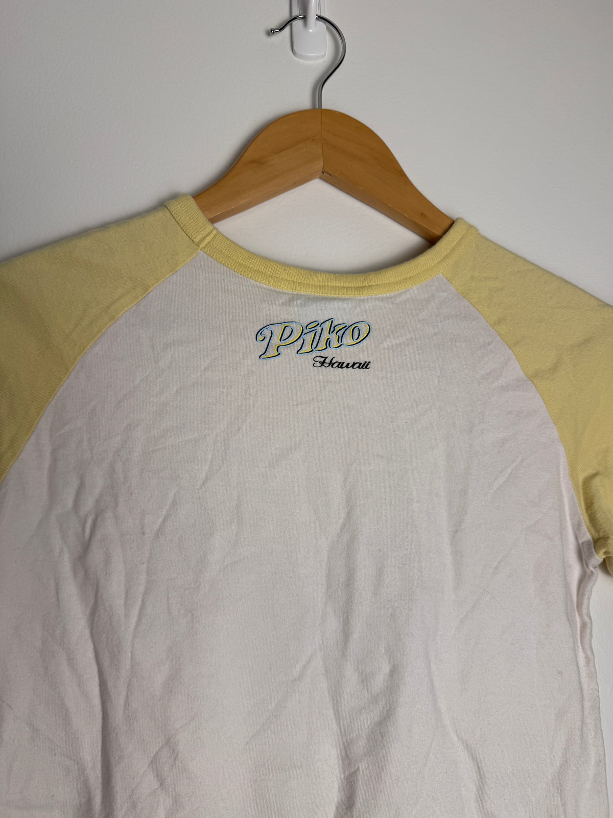 Women's Two Tone Piko Baby Tee - L