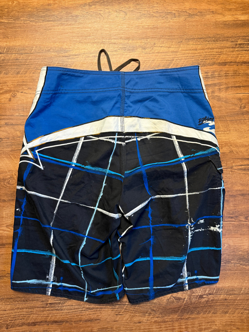 Vintage Billabong Plaid SpellOut Boardshorts - 34